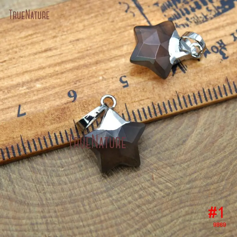 20180108-PM9872- Smoky Quartz Pendant Faceted Star Pendant_1