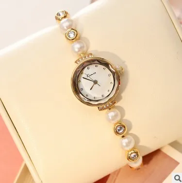 

KIMIO Luxury Brand Pearl Women Bracelet Watches Dress Ladies Jewelry Rhinestone Stainless Steel Quartz Watch Relogio Feminino