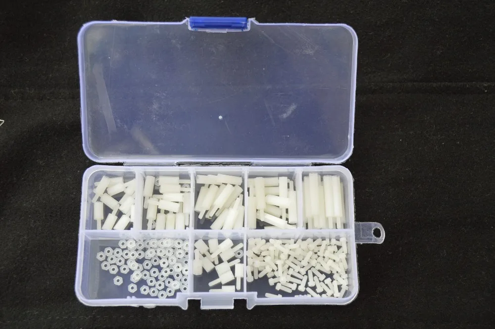 

M2 Nylon Hex Male Female Standoff Pillar Mount Threaded PCB Hexagon Motherboard Spacer Bolt Screw Nut White Set Assortment Kit