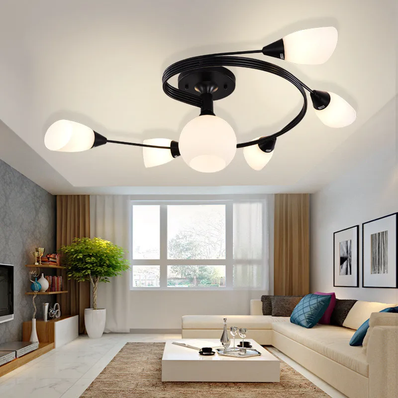 

Rural Children's Room Glass Ceiling Lamp Kitchen Ceiling Suspension 4 /6Heads Hotel Fixtures Bedroom Bar Clothing Store Room