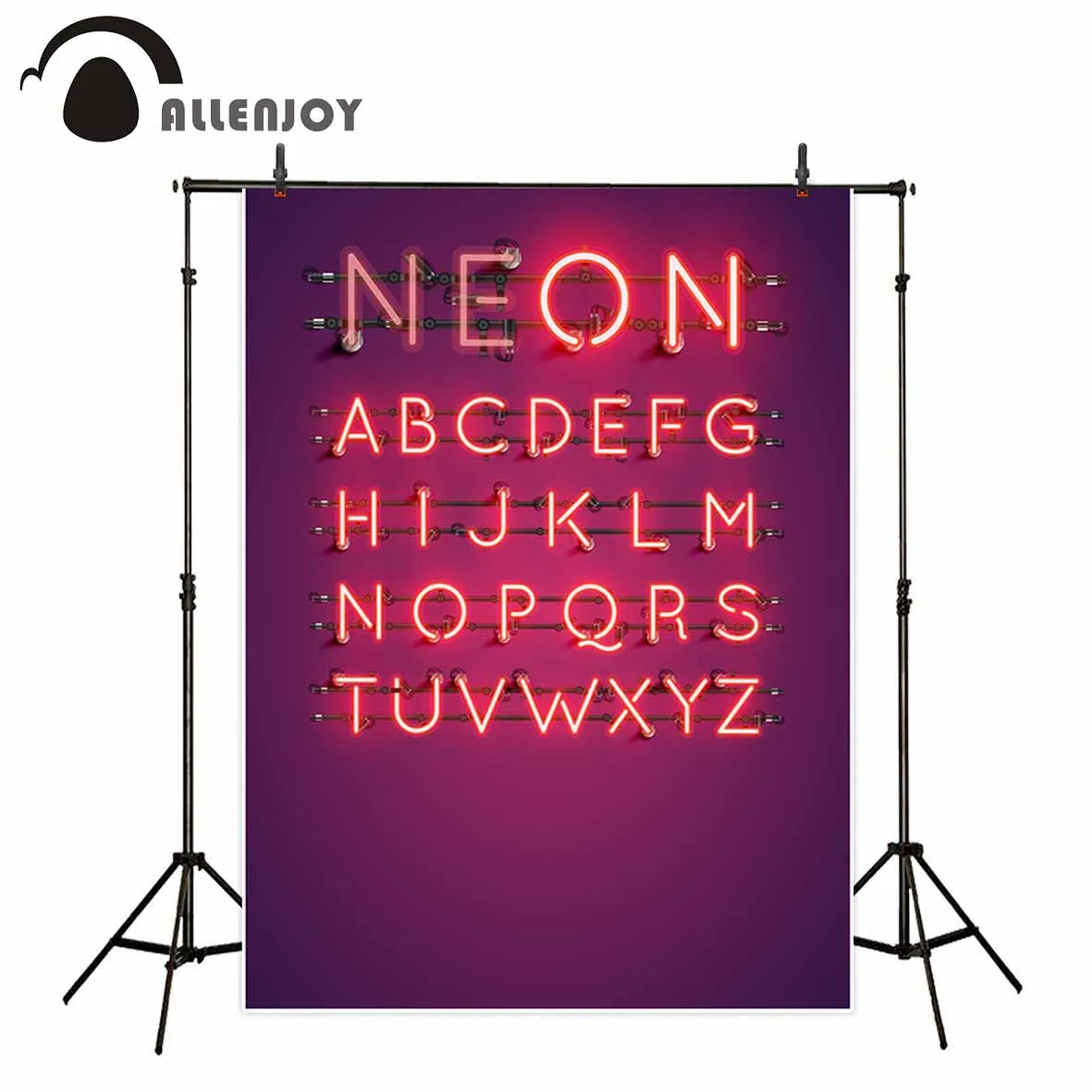 

Allenjoy modern letters purple shiny photography backdrops wedding birthday anniversary party custom backdrop for photo studio