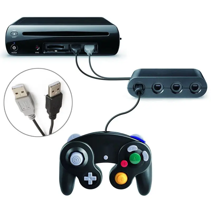 Адаптер контроллера Gamecube с 4 портами для Nintendo dosuper PC USB PC адаптер рукоятки для игры