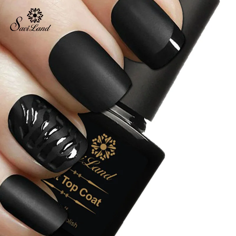 Saviland 1pcs Matt Top Coat Nail Art UV Gel Polish 10ml Matte Top Coat