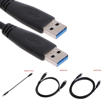 

0.3M/1M/2M Black Hi-Speed USB 3.0 Type A Male To Male Extension Cable Cord 5Gbps