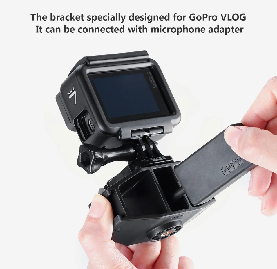 VIJIM GP-1 GoPro Vlogging Стенд кронштейн 2 Холодный башмак 1/4 ''Винт для GoPro Hero 7 6 5 SJcam DJI Osmo экшн-камеры