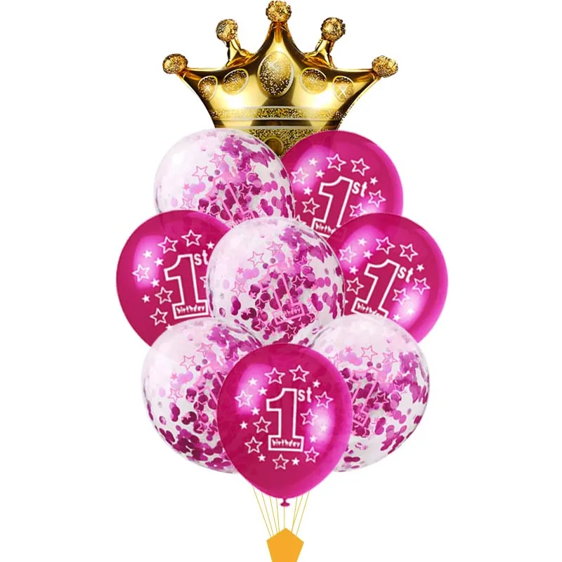 Воздушный шар для малышей, 1-й воздушный шар на день рождения, первый день рождения для мальчиков, вечерние шары на день рождения, 1 год, для девочек, для надувания, для дня рождения, украшения для детей