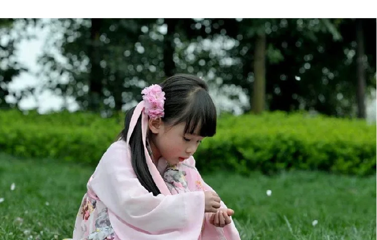 Ребенок Костюмы для народных китайских танцев костюм Hanfu девочка Феи Тан костюм платье принцессы феи Гучжэны костюм