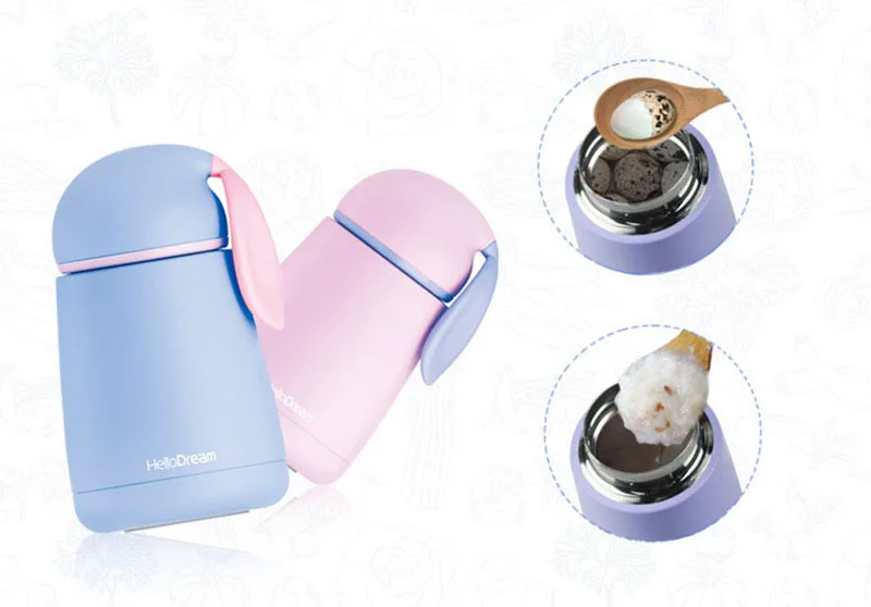 Rabbit Thermo Cup Stainless Steel kids Thermos bottle For water Thermo Mug Cute Thermal vacuum flask children Tumbler Thermocup