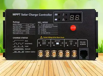 

10A MPPT Solar Charge Controller 12V/24V Adaptive IP67 Waterproof LED Multi-function Display