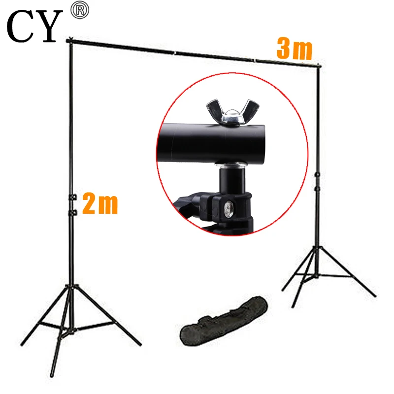 

CY Photography Studio Background Support System Kits 200cm Light Stand x2+75cm Cross Bar x4 Fotografia Photo Background S