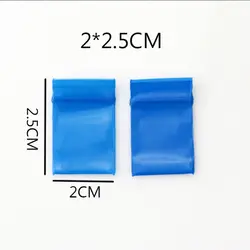 100 шт./лот высокое качество 2x2,5 см голубой цвет Пластик сумки четкие Ziplock крышкой сумки упаковки подарков сумка