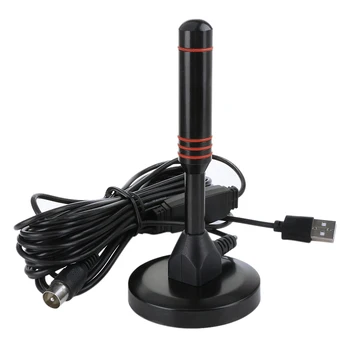 

HDTV015 Indoor Digital HDTV Aerial Digital TV Antenna 50Miles Range Double Signal Amplifiers Booster 25dB VHF UHF Antenna
