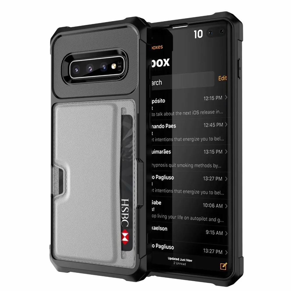 Для samsung Galaxy Note 10 S10 Plus S10E кожаный+ Силиконовый противоударный магнитный автомобильный чехол с подставкой и отделением для карт для samsung S 10 E Plus