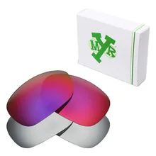 2 пары mryok ПОЛЯРИЗОВАННЫЕ замены Оптические стёкла для Oakley c Провода 2011 Солнцезащитные очки для женщин Серебряный Титан и полночь Защита от солнца