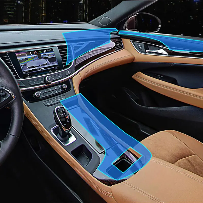 

Sticker For Buick lacrosse transparent Promotion TPU Film stickers for lacrosse stick Center console Car Accessories