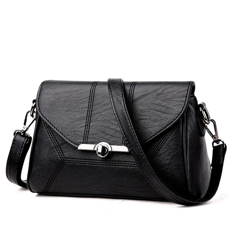 

Leather Messenger Crossbody Bags Women Rotated Buckle Flap Handbags Ladies Solid Shoulder Bag Female 2017 Designer Bags bolsa