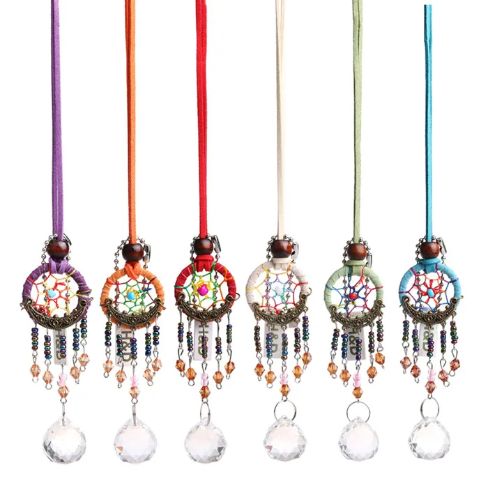 Multi Color H& D Ловец снов хрустальный шар Призмы Висячие Радуга производитель капли подвески(6 комплектов - Цвет: Multi Color