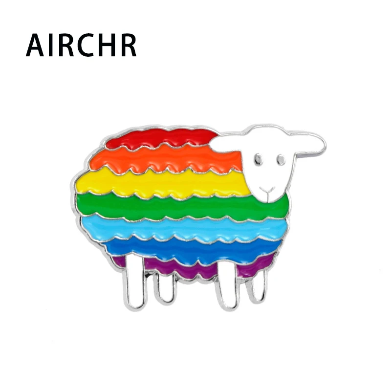 

Hot Popular Rainbow Brooch Pin LGBT Badge Sunflower Decorative Pins Sheep Funny Pins Needle 10pcs/lot for gay pride party