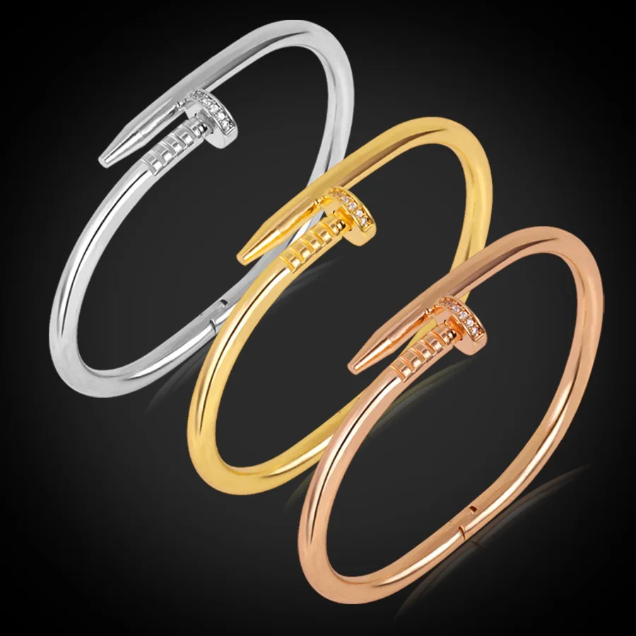 Aliexpress Cuff Bracelet Bangle Nail Vintage Cool Fashion Aliexpress Cuff Bracelet Bangle Nail Vintage Cool Fashion Jewelry Whole Men Women 18k Real Gold Plated Round Bracelets Bangles H701 From