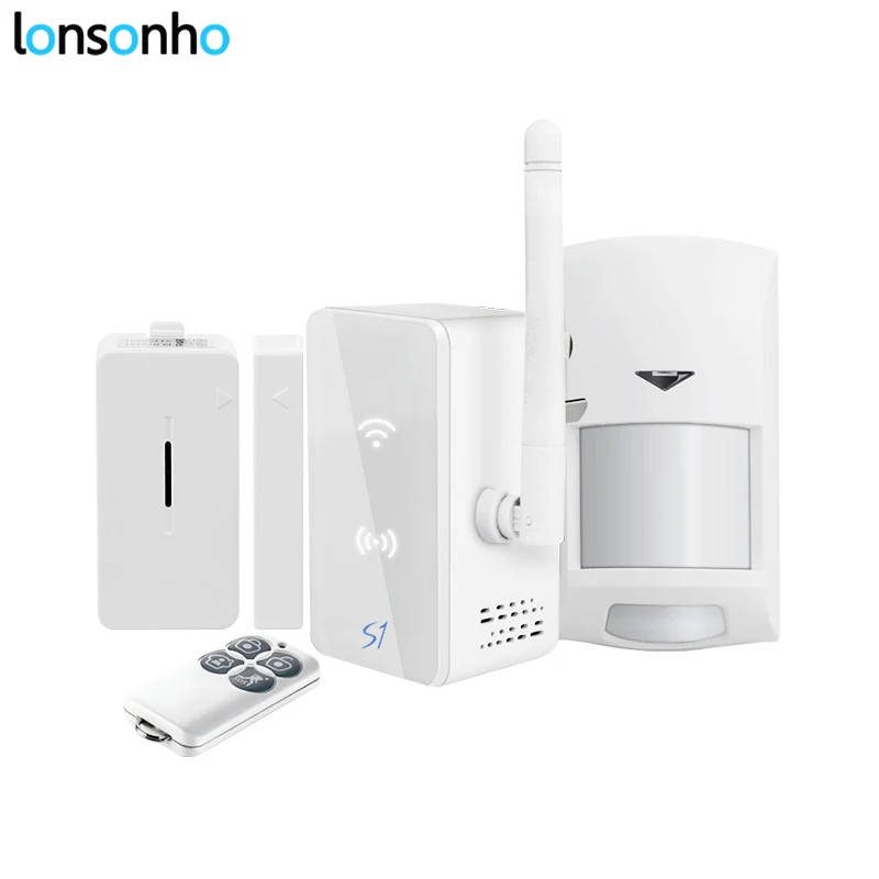 

Lonsonho S1 S1C SmartOne Alarm Security system Kit with RF 433HMz motion detector door sensor smart home automation kit modules