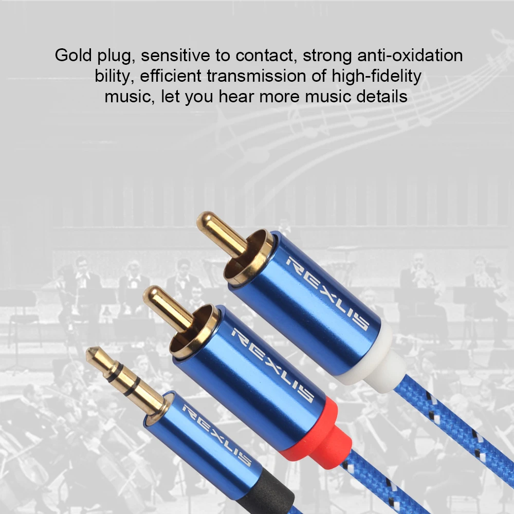 Новый аудиокабель RCA 2RCA на 3 5 мм AUX кабель для DJ усилителей сабвуферов