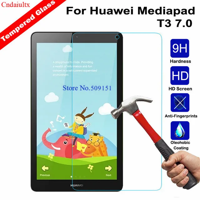 0.3 Mm LCD Tablet Anti Pecah Anti Gores untuk Huawei MediaPad T3 BG2 W0