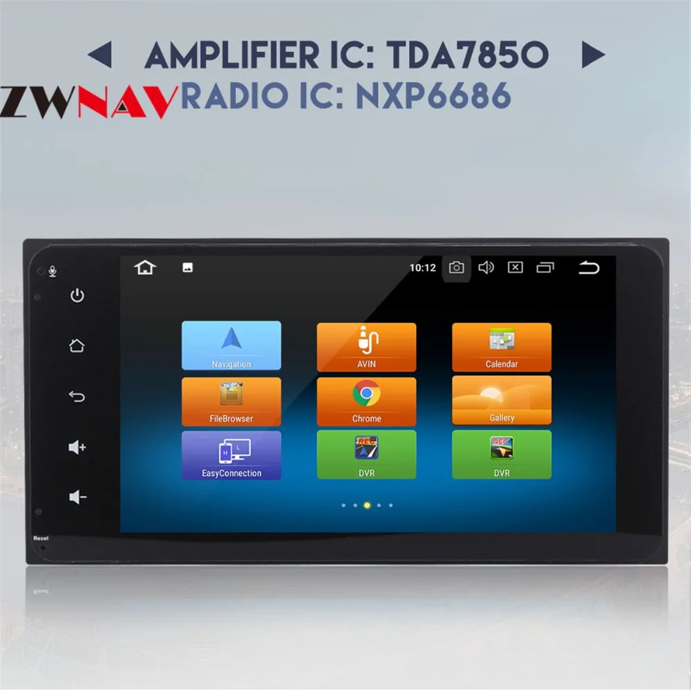 Excellent Android 8.0 Car Radio 7 inch 2 din DVD 1024x600 GPS Navigation Bluetooth USB 2 din Universal For Toyota Player Octa 8 core 3