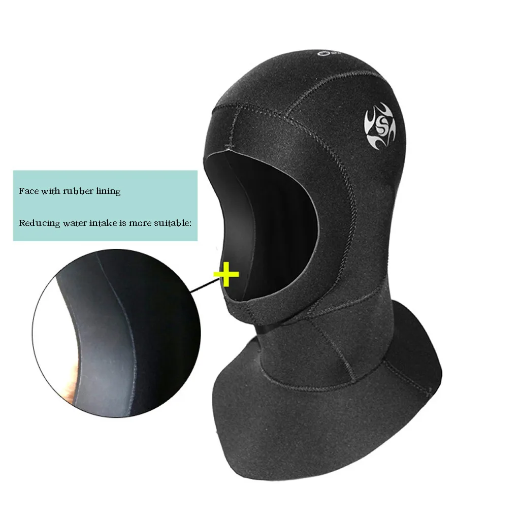

3mm Neoprene Waterproof Scuba Diving Cap Hood Snorkeling Winter Swim Hat Ear Protect Hair Wetsuit Women Men #D