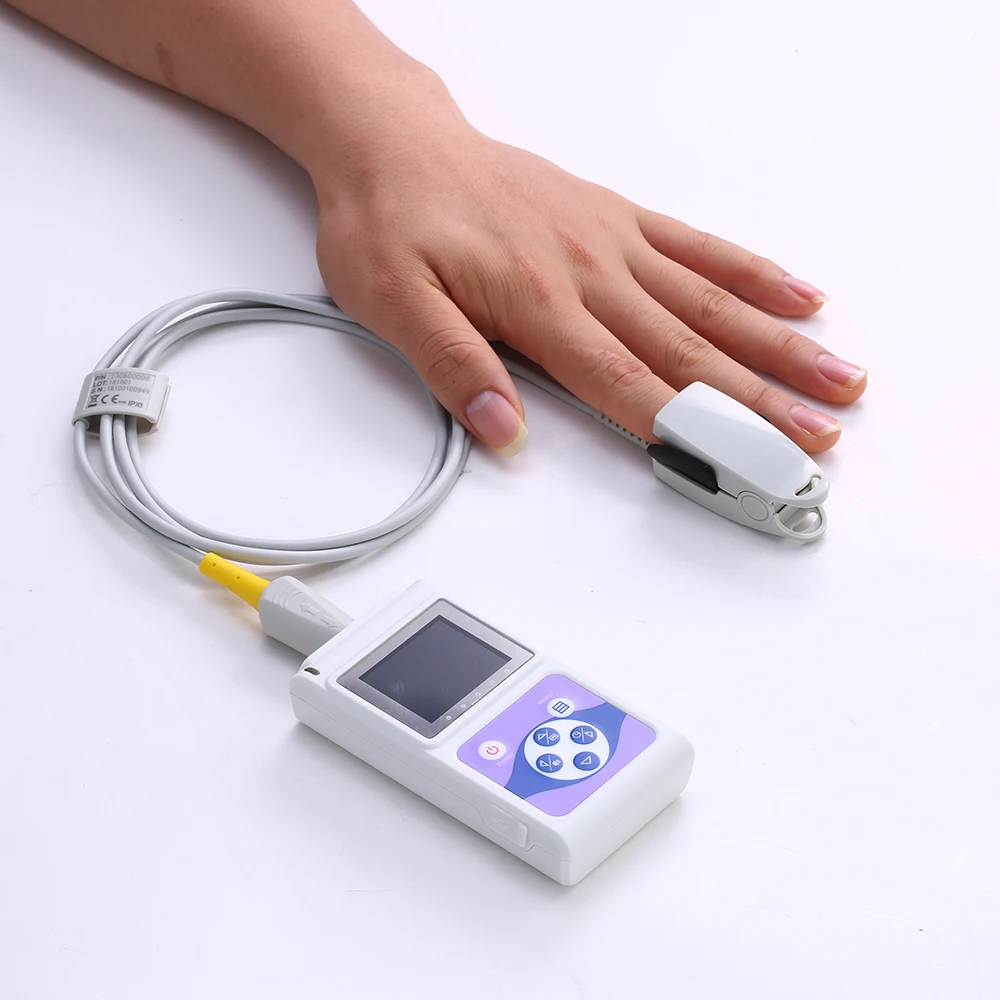 

CONTEC Oximeter Infant Kids Fingertip Blood Oxygen Saturation Monitor SpO2 Pulse Waveform Display Storage Function