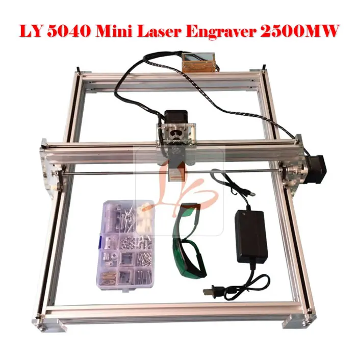 

LY 5040 2500MW Blue VioletMini DIY Laser Engraving machine IC Marking Printer Carving Size 50*40CM,free tax to EU