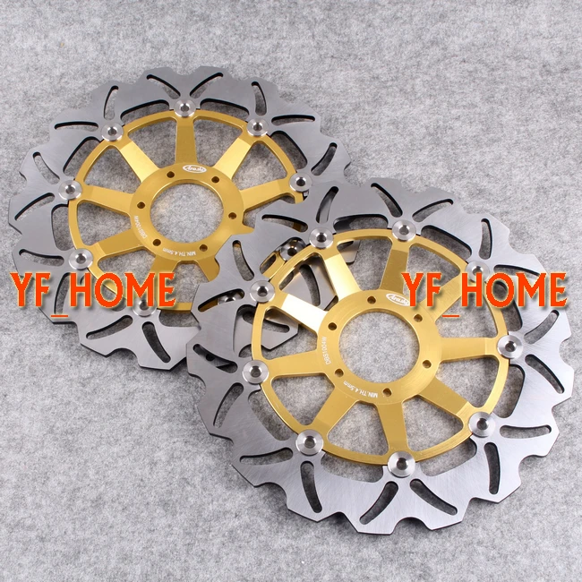 Front Brake Disc Rotors For Honda XL1000V Varadero ABS 2004 2005 2006 2007 2008 2009 2010 2011 & VFR 800 VTEC ABS 2002 - 2013 1 pcs motorcycle rear brake rotor disc steel braking disk for honda cbr1100xx 1997 2004 xlv1000 varadero abs 2004 2007 2010 2011