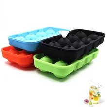 8 отверстий форма для хоккея силиконовый ледяной лоток глазурь куб креативный 8 даже Сферический лед решетка вода письмо черный торт форма для льда