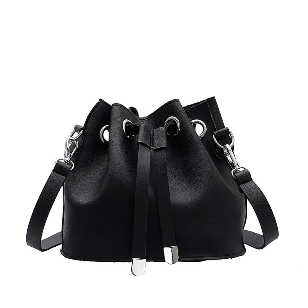 MOLAVE Сумки твердые сумки для Women2019 строка Джокер Crossbody моды бродяги одно плечо шнурок пельмени 9415 - Цвет: Black