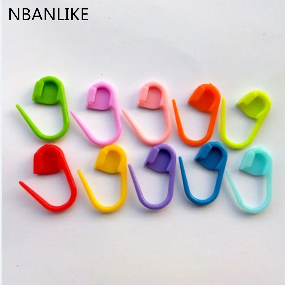 

2018 New 100pcs Colorful Knitting Weave Plastic Crochet Craft Locking Stitch Needle Clip Markers Hook Mixed Color
