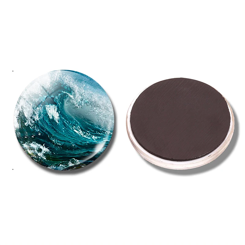 

Ocean Wave 30MM Fridge Magnet Ocean Wave Surfing Surfboard Sport Glass Dome Magnetic Refrigerator Stickers NoteHolder Home Decor