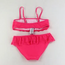 Детский купальный костюм для девочек, купальный костюм из хлопка, купальный костюм из двух предметов, пляжный комплект, 3-18 месяцев