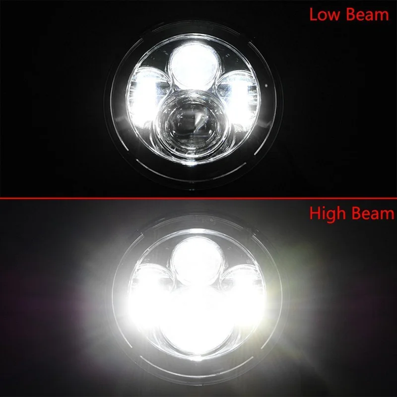 Chrome 7 headlight +4.5 inch fog light+7 Mounting Ring Bracket (14)
