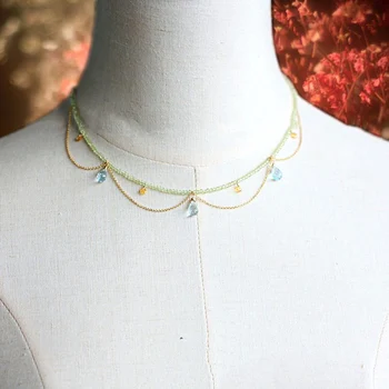 

Natural Stone Baroque Necklace Gold Filled Chocker Handmade Jewelry Vintage Charm Party Gift Bijoux Femme Necklace for Women