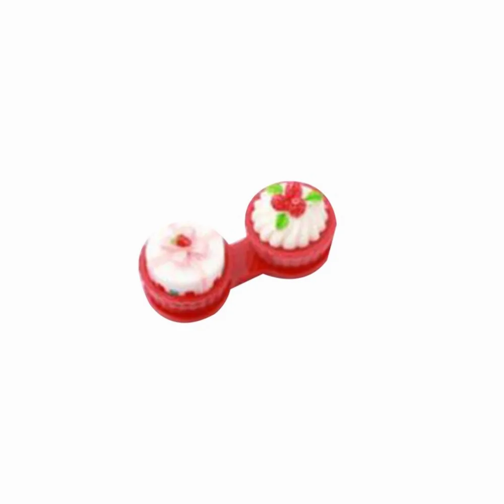 

Cartoon Cream Cake Shapes Glasses Contact Lenses Box For Eyes Care Travelling Kit Holder Container Portable