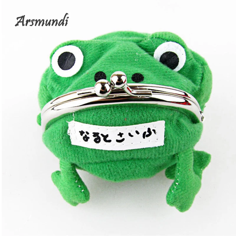 

Arsmundi 2018 New Naruto Cartoon Cute Frog Soft Surface Round Wallet Naruto Anime Cotton Plush Frog Cartoon Dollar Money Purse