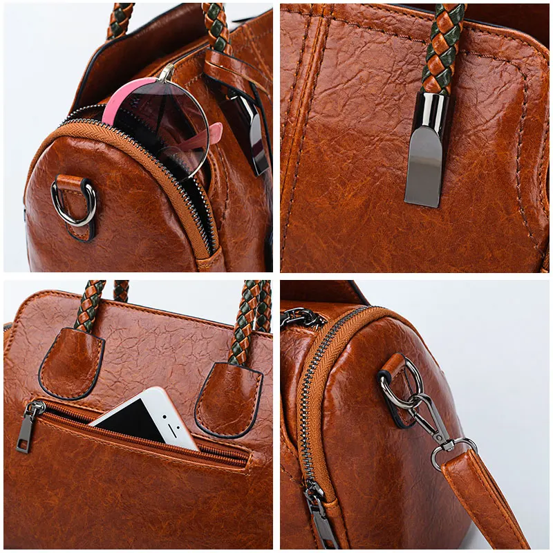 الأزياء حقائب نسائية عالية الجودة جلدية رسالة أكياس الإناث عارضة حمل السيدات حقيبة Crossbody حقائب للنساء 2018 نمط جديد