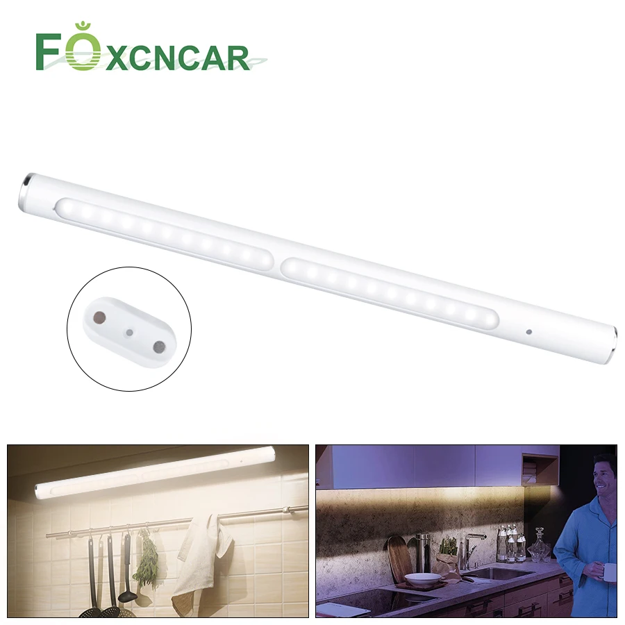  Foxcncar Touch Sensor USB Rechargeable 22 LED Under Cabinet Lighting Closet Wall Night lamp Light B - 33058550891