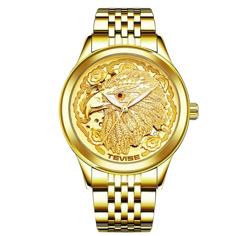 0TEVISE Luxury Gold Watch Men Automatic Men Watches Luminous Hands Animal Eagle Mechanical Wristwatches 2018 New Clock Men (3)