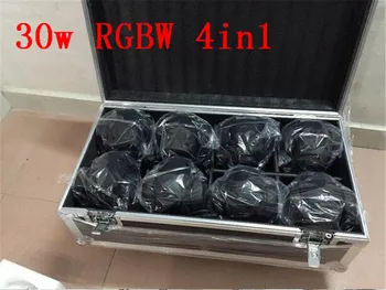 

8pcs 30W mini Moving Head + flightcase LED Spot Moving Head Light/USA Luminums 30W LED DJ Spot Light dmx controller