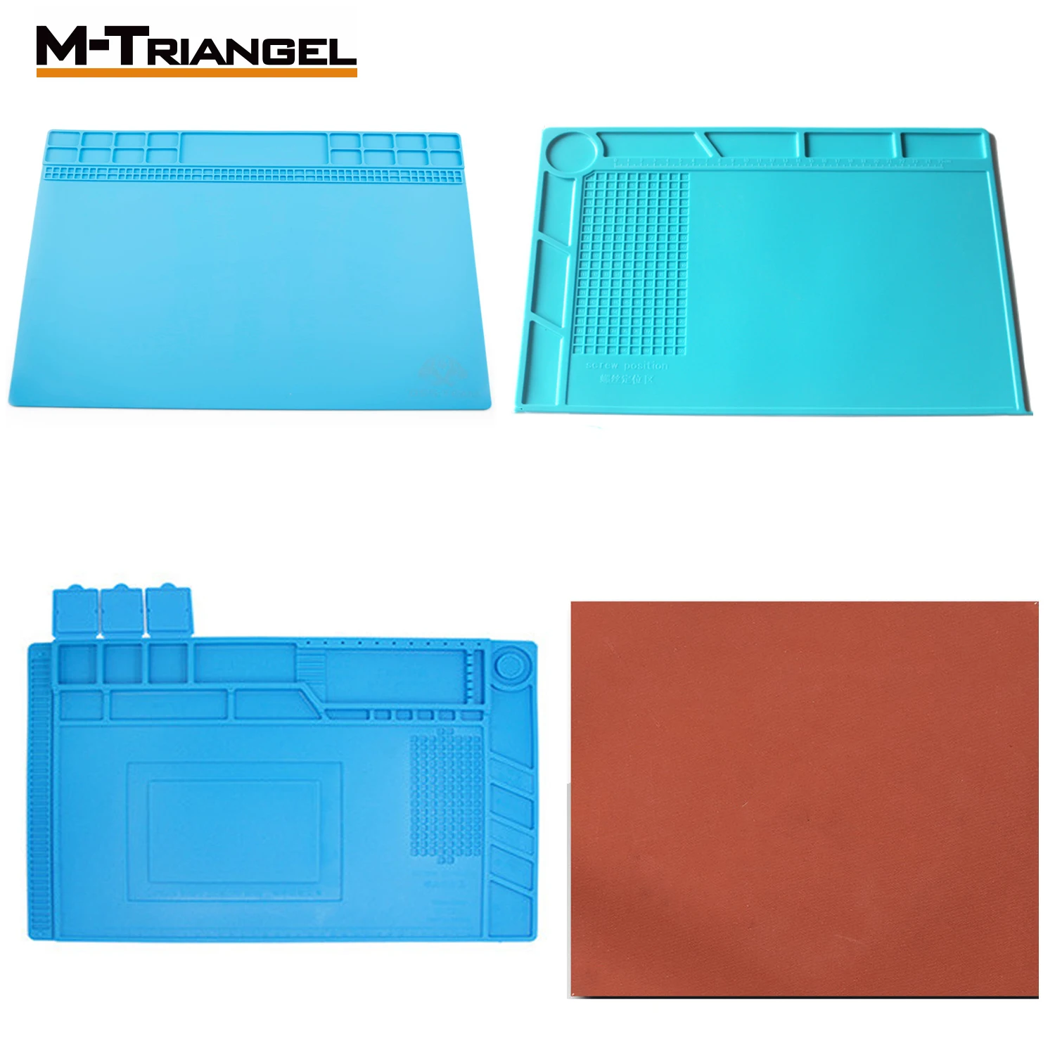 

M-Triangle Solder Mat Heat Insulation Silicone Repair Mat Premium Magnetic with Scale Ruler and Screw Position Phone Repair Desk