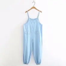 Wynne gadis летний для женщин деним комбинезоны для Корректирующие боди одноцветное Цвет Винтаж джинсы