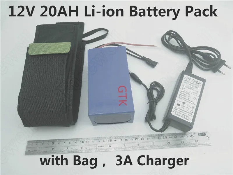 12V комплект литий ионных батарей 20AH с зарядным устройством BMS для тележка гольфа