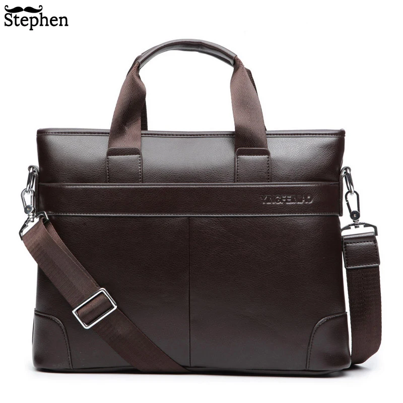 Dress Men's Shoulder Bag Men Briefcase Pu Leather Business Casual Tote Bags Vintage Travel Laptop Handbag Men's Messenger Bags