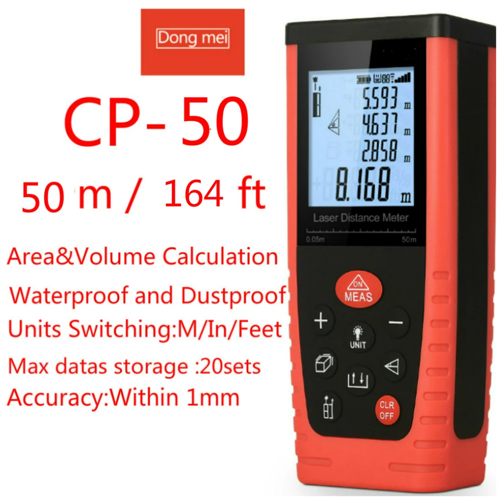2017upgrade chip DongMei Laser Distance Meter CP 50 laser rangefinder diastimeter telemetre