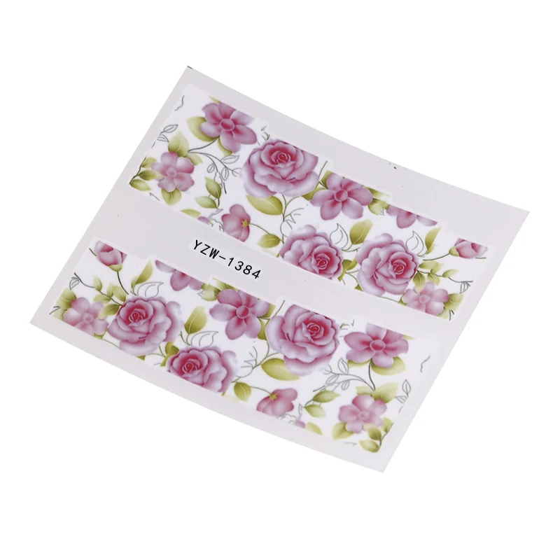 

1 Sheet Flower Series 3D Nail Stickers Decals Floral Cartoon Adhesive Manicure Stickers Charm Nail Art Decoration 5 Styles